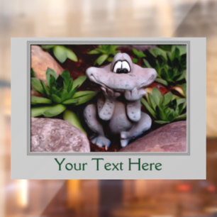 Autocollant Pour Fenêtre Cute Fleur Jardin Grenouille Bienvenue