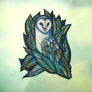Autocollant Pour Fenêtre Cute Owl