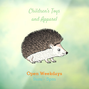 Autocollant Pour Fenêtre Cute prickly hedgehog cartoon