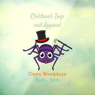 Autocollant Pour Fenêtre Cute Spider dans le top a un dessin animé