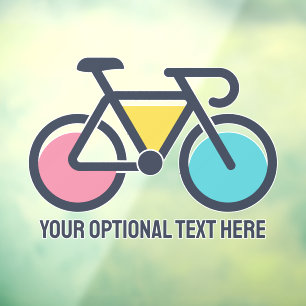 Autocollant Pour Fenêtre Cyclisme de texte personnalisé