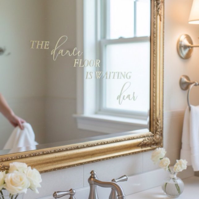 Autocollant Pour Fenêtre Dance Floor Attend Chère Salle De Bains Mariage (Créateur téléchargé)