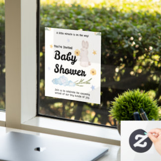 Autocollant Pour Fenêtre Débuts doux : Baby shower minimaliste