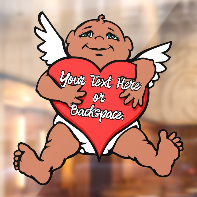 Autocollant Pour Fenêtre Décal Cupide Personnalisé Love Hugs Clouer Fenêtre (Feuille 2)