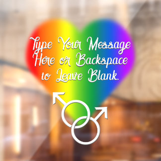 Autocollant Pour Fenêtre Décal Gay pride homme Rainbow Love Cling fenêtre