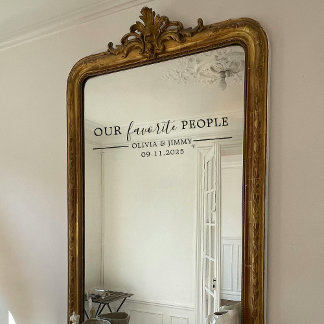 Autocollant Pour Fenêtre Décal miroir Mariage moderne "Nos gens préférés"