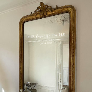 Autocollant Pour Fenêtre Décal miroir Mariage moderne "Nos gens préférés"