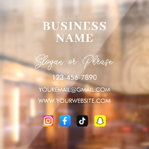 Autocollant Pour Fenêtre Décalage de fenêtre d'entreprise personnalisée - V