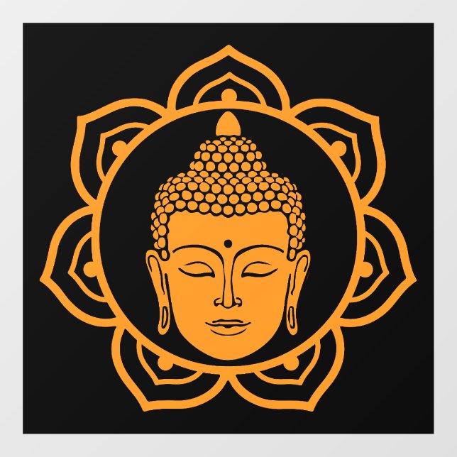 Autocollant Pour Fenêtre Décor bouddhiste (Feuille)