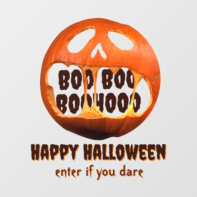 Autocollant Pour Fenêtre Décor de la maison effrayant de Jack o'lantern (Feuille)