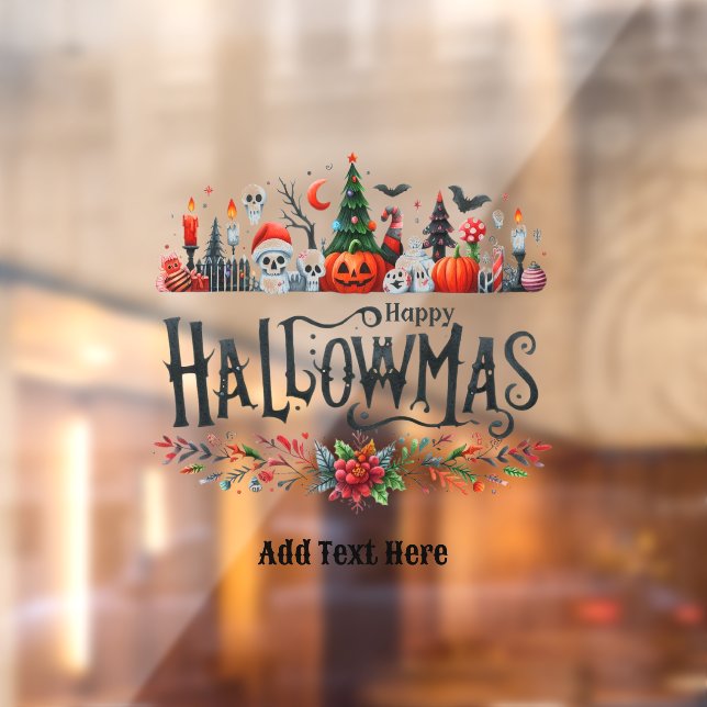 Autocollant Pour Fenêtre DÉCOR FENÊTRE Halloween Mashup de Noël (Feuille 2)