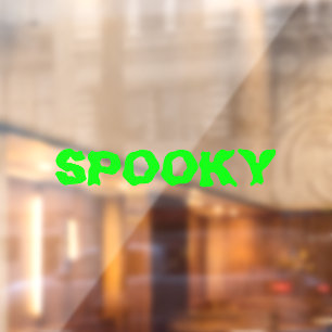 Autocollant Pour Fenêtre Décor personnalisé éffrayant néon vert chou Ha
