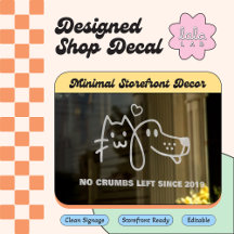 Décoration adhésive pour vitrine de magasin d'anim