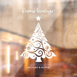 Autocollant Pour Fenêtre Décoration d'arbre de Noël pour les voeux de saiso