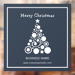 Autocollant Pour Fenêtre Décoration de fenêtre d'arbre de Noël blanc de vac