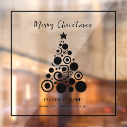 Autocollant Pour Fenêtre Décoration de fenêtre d'arbre de Noël noir de vaca