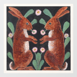 Autocollant Pour Fenêtre Décoration de fleurs printanières de style antique