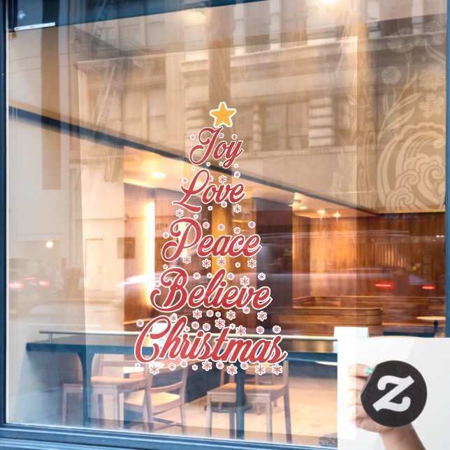 Autocollant Pour Fenêtre Décoration de Noël (Fenêtre de café)