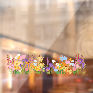Autocollant Pour Fenêtre Décoration de porte de fleurs de printemps 40"