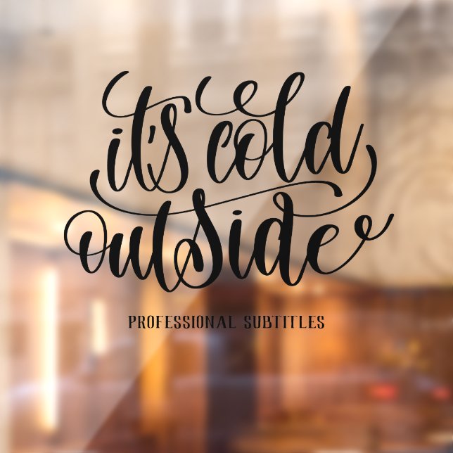 Autocollant Pour Fenêtre Décorations de Noël il fait froid dehors (Feuille 2)