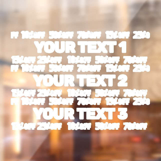 Autocollant Pour Fenêtre Décret de fenêtre de vente modifiable (Feuille 2)