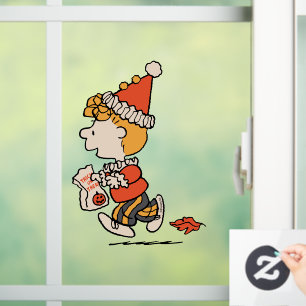 Autocollant Pour Fenêtre Déguisement de clown de Sally pour Halloween Peanu