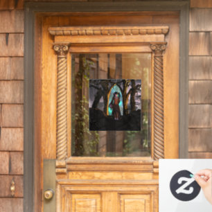 Autocollant Pour Fenêtre Déplaisante et mignonne fille d'Halloween