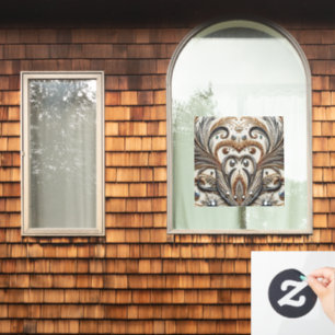 Autocollant Pour Fenêtre Design baroque glamour avec Parties scintillant et