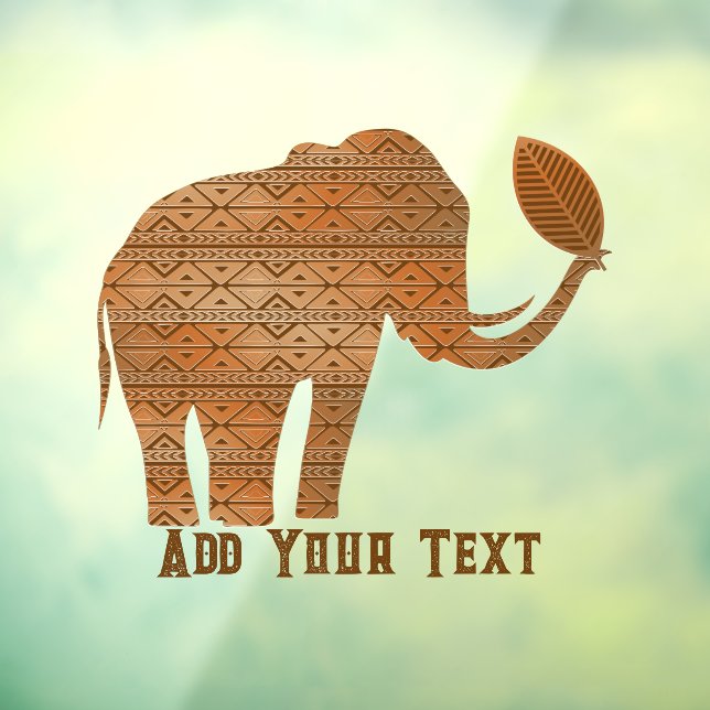 Autocollant Pour Fenêtre Design d'art tribal des éléphants (Feuille 3)