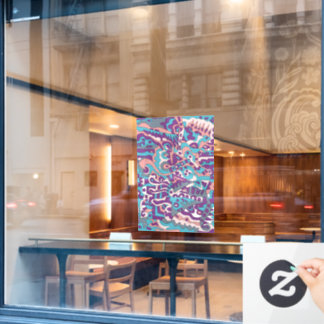 Autocollant Pour Fenêtre Dessin abstrait moderne