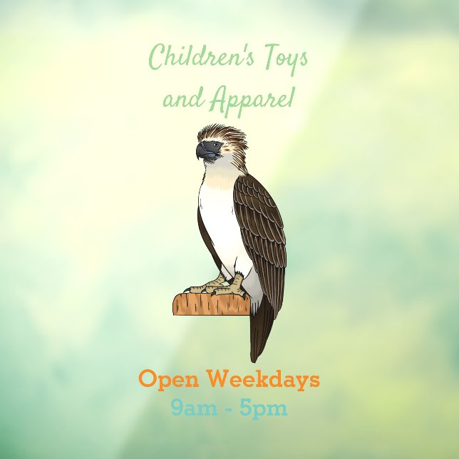 Autocollant Pour Fenêtre dessin animé d'aigle des Philippines (Feuille 3)