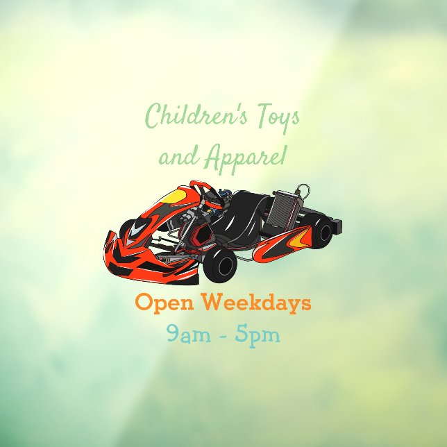 Autocollant Pour Fenêtre dessin animé de Kart racing (Feuille 3)