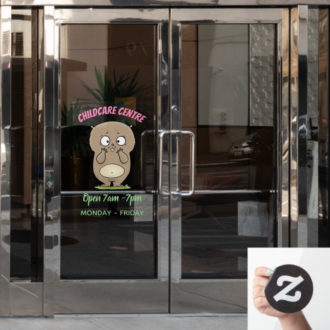 Autocollant Pour Fenêtre Dessin d'adorable hamster (Porte de bureau)