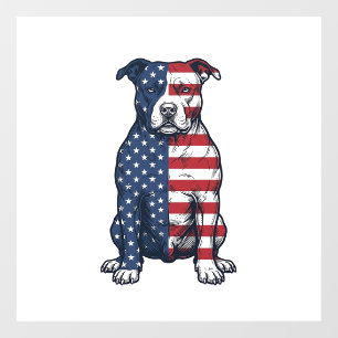 Autocollant Pour Fenêtre Dessin vectoriel de gravure vintage de Pit Bull pa