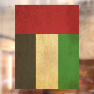 Autocollant Pour Fenêtre Dessin vintage du drapeau des Émirats arabes unis