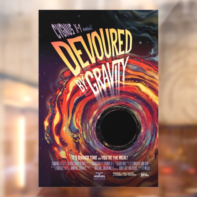 Autocollant Pour Fenêtre Dévasté Par Gravité Halloween Trou Horreur Noir (Feuille 2)