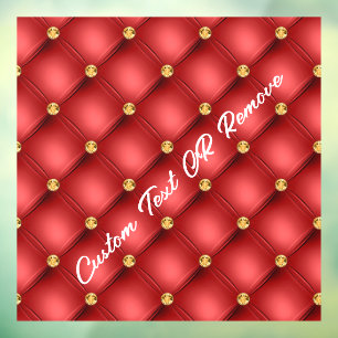 Autocollant Pour Fenêtre Diamant doré Cuir Tufé Nom du texte personnalisé R