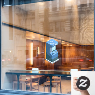 Autocollant Pour Fenêtre Distributeur automatique de billets à l'intérieur 