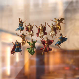 Autocollant Pour Fenêtre Dix Seigneurs Sautent Le Vecteur Des Dix Commandem