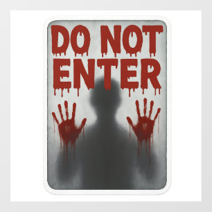 Autocollant Pour Fenêtre 👉 DO NOT ENTER Halloween Raamsticker