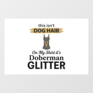 Autocollant Pour Fenêtre Doberman Pailleté Conception Vintage Amoureux de C