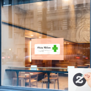 Autocollant Pour Fenêtre Doctor Peach et Cream Cute Étiquette de adresse