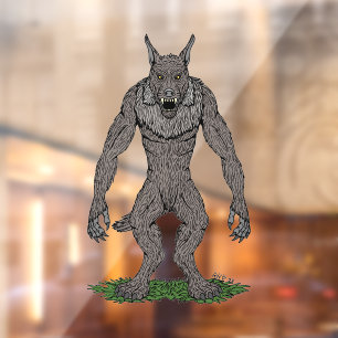Autocollant Pour Fenêtre Dogman Cryptid ou Werewolf