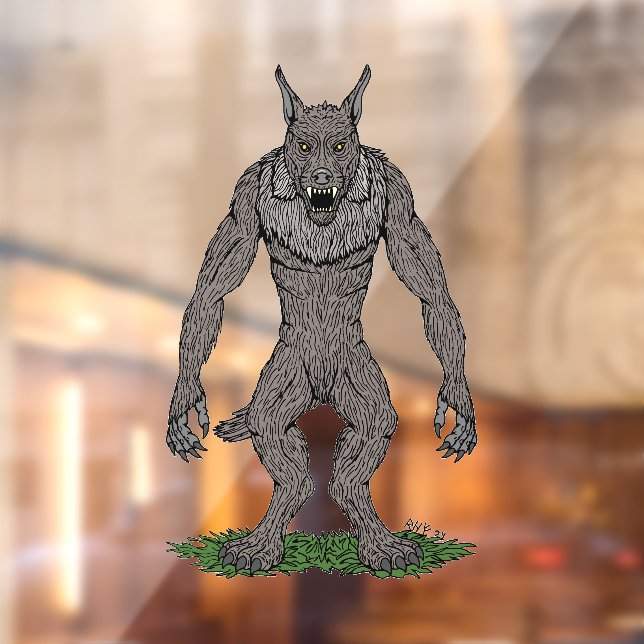 Autocollant Pour Fenêtre Dogman Cryptid ou Werewolf (Feuille 2)