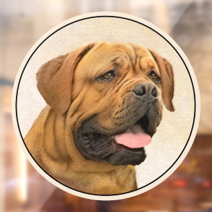 Autocollant Pour Fenêtre Dogue de Bordeaux Peinture - Cute Original Chien A