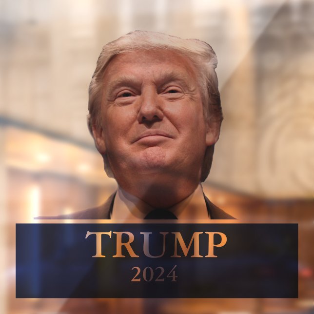 Autocollant Pour Fenêtre Donald Trump Photo Président 2024 Décal (Feuille 2)