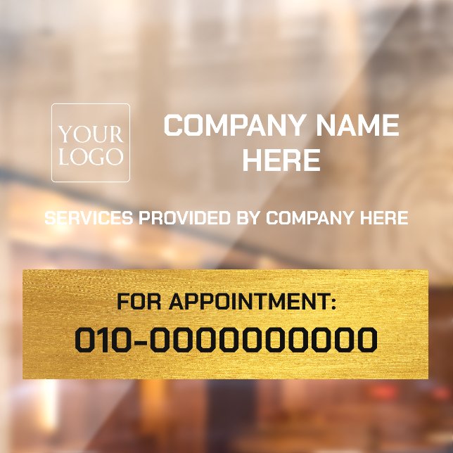 Autocollant Pour Fenêtre Doré | Ajouter le logo Promotion d'entreprise Car  (Feuille 2)