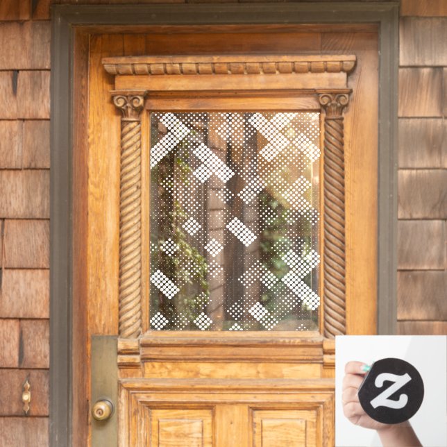 Autocollant Pour Fenêtre Dots modernes Motif semi-ton géométrique Confident (Porte d'accueil)