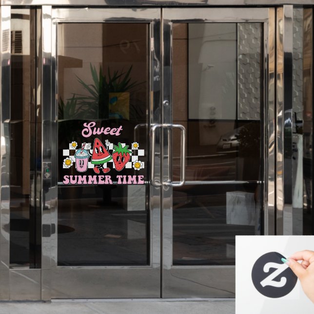 Autocollant Pour Fenêtre Douce période estivale (Porte de bureau)