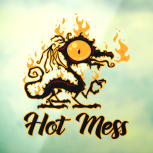 Autocollant Pour Fenêtre Dragon Crise Mess Hot Mess